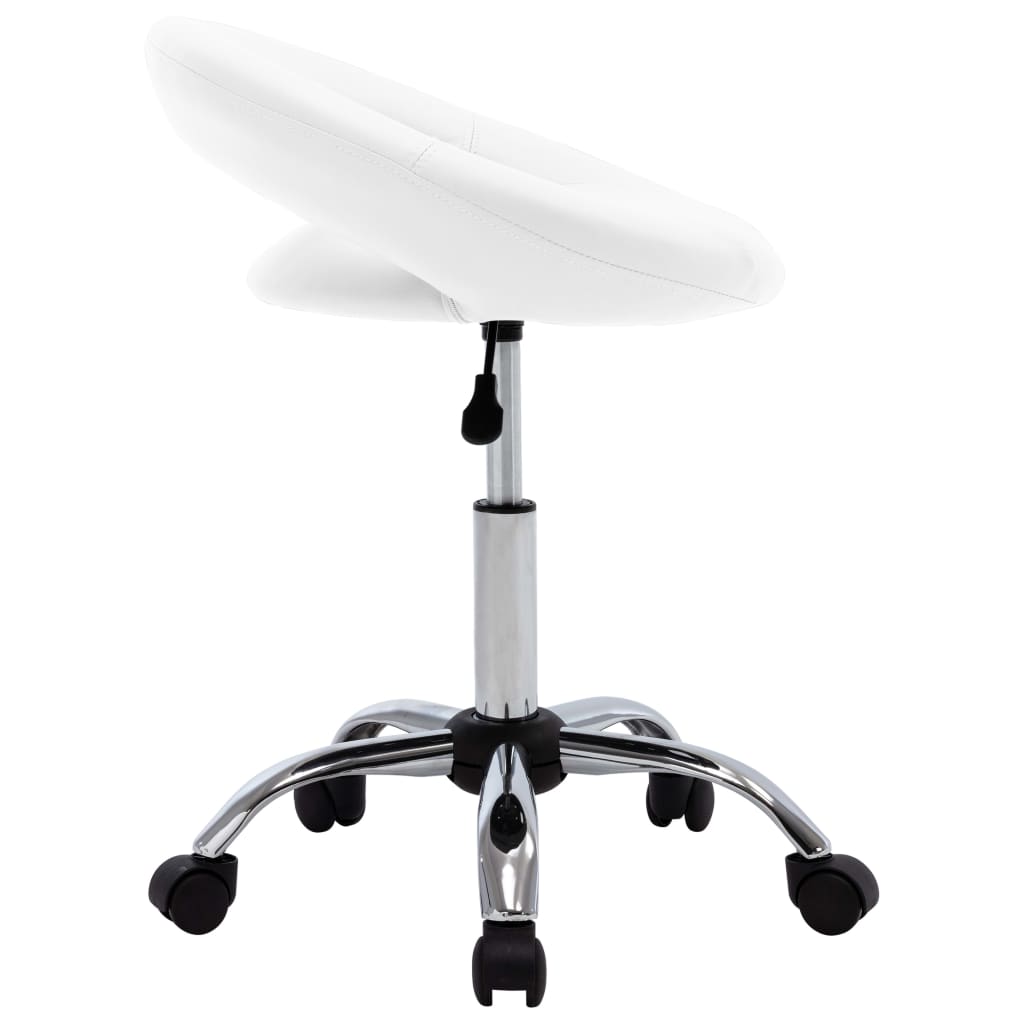 vidaXL drejelige spisebordsstol kunstlæder hvid