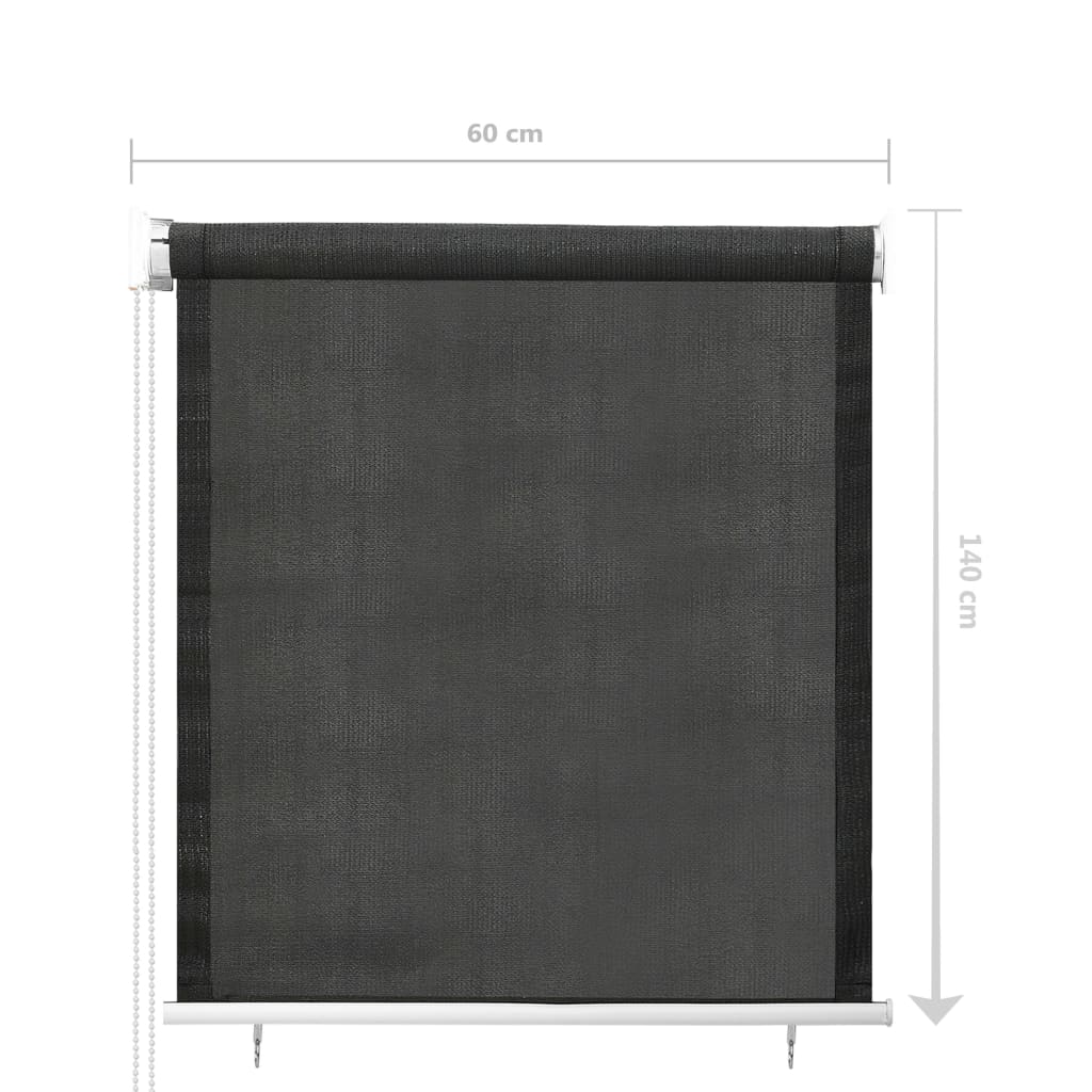 vidaXL udendørs rullegardin 60x140 cm antracitgrå
