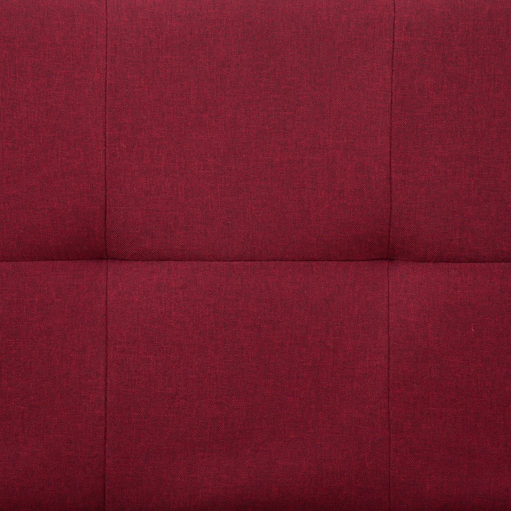 vidaXL sovesofa med to puder polyester rødvinsfarvet