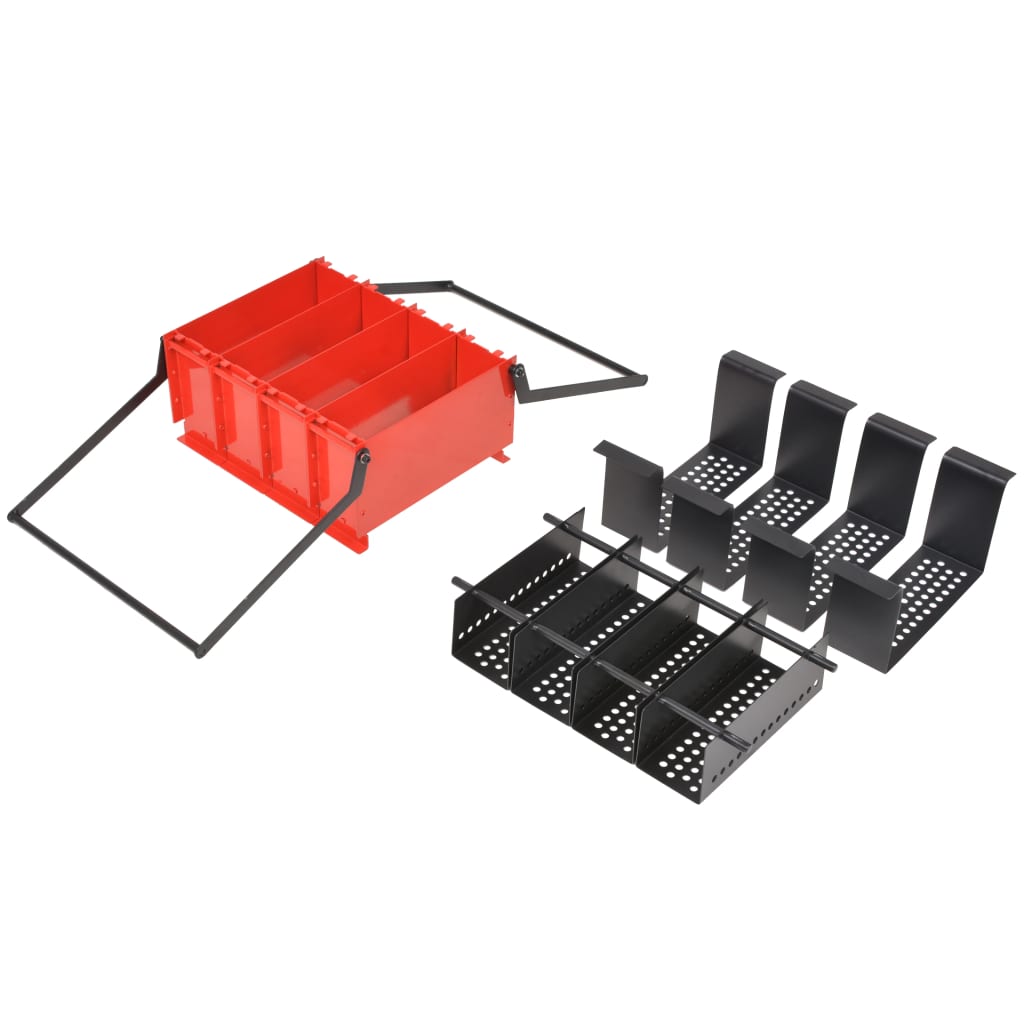 vidaXL briketpresser til papir 38x31x18 cm sort og rød