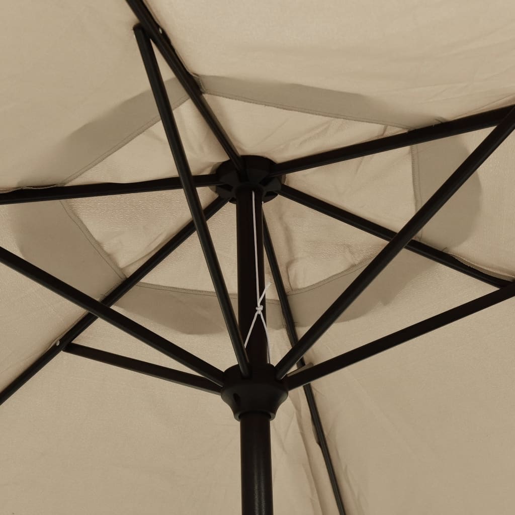 vidaXL parasol 200x224 cm aluminium gråbrun