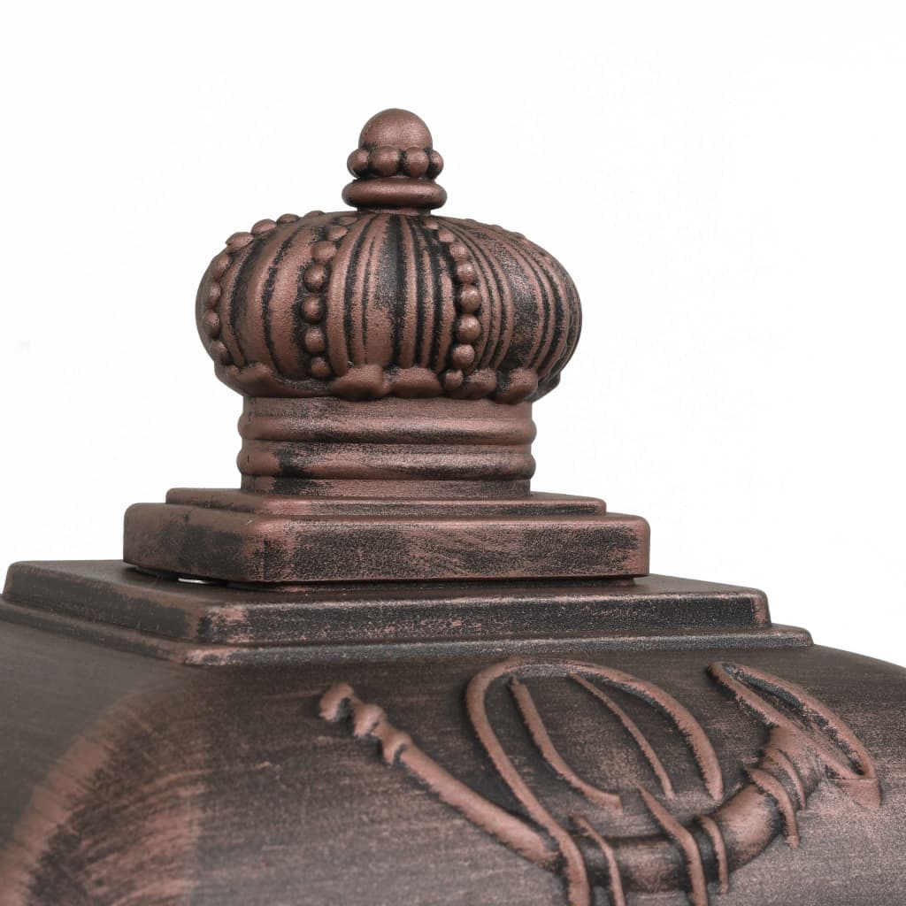 vidaXL søjlepostkasse i aluminium vintagestil rustbestandig bronzefarvet
