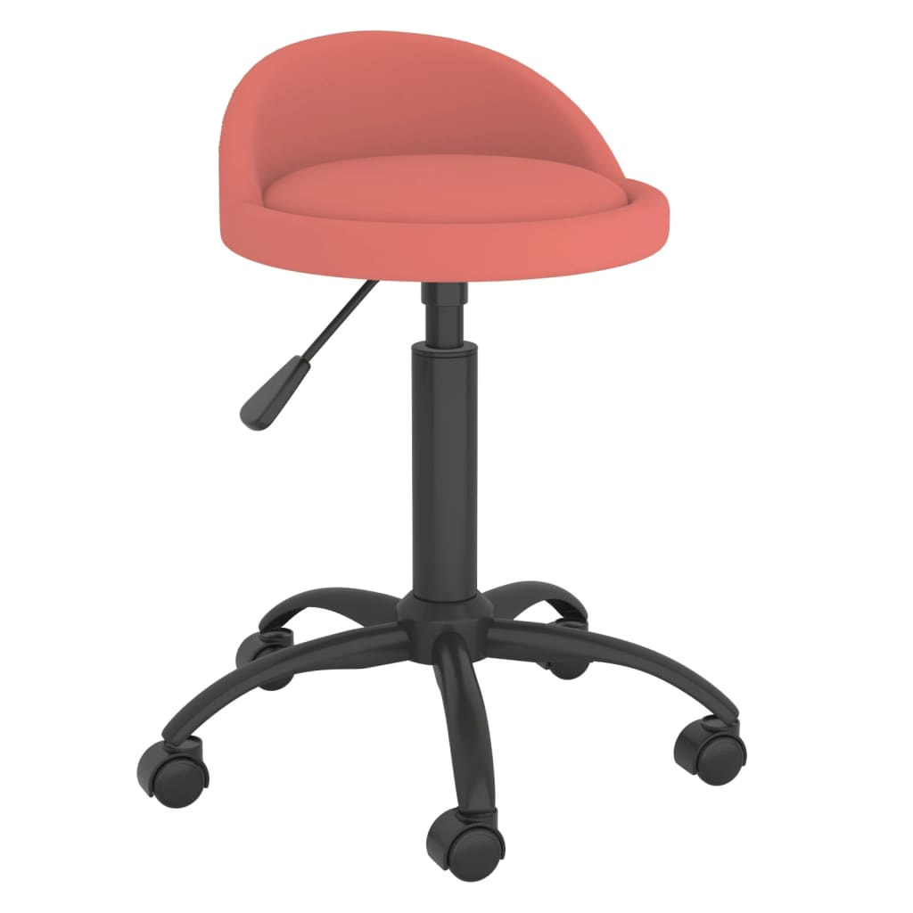 vidaXL arbejdsstol fløjl lyserød