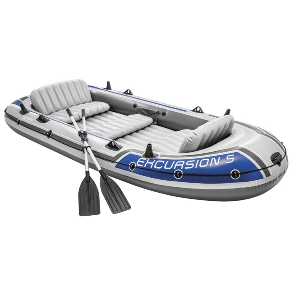 Intex oppustelig bådsæt Excursion 5 med trollingmotor og beslag