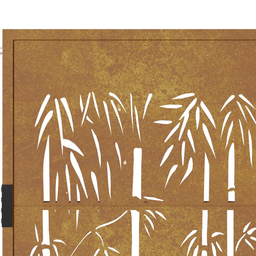 vidaXL havelåge 105x155 cm cortenstål bambusdesign