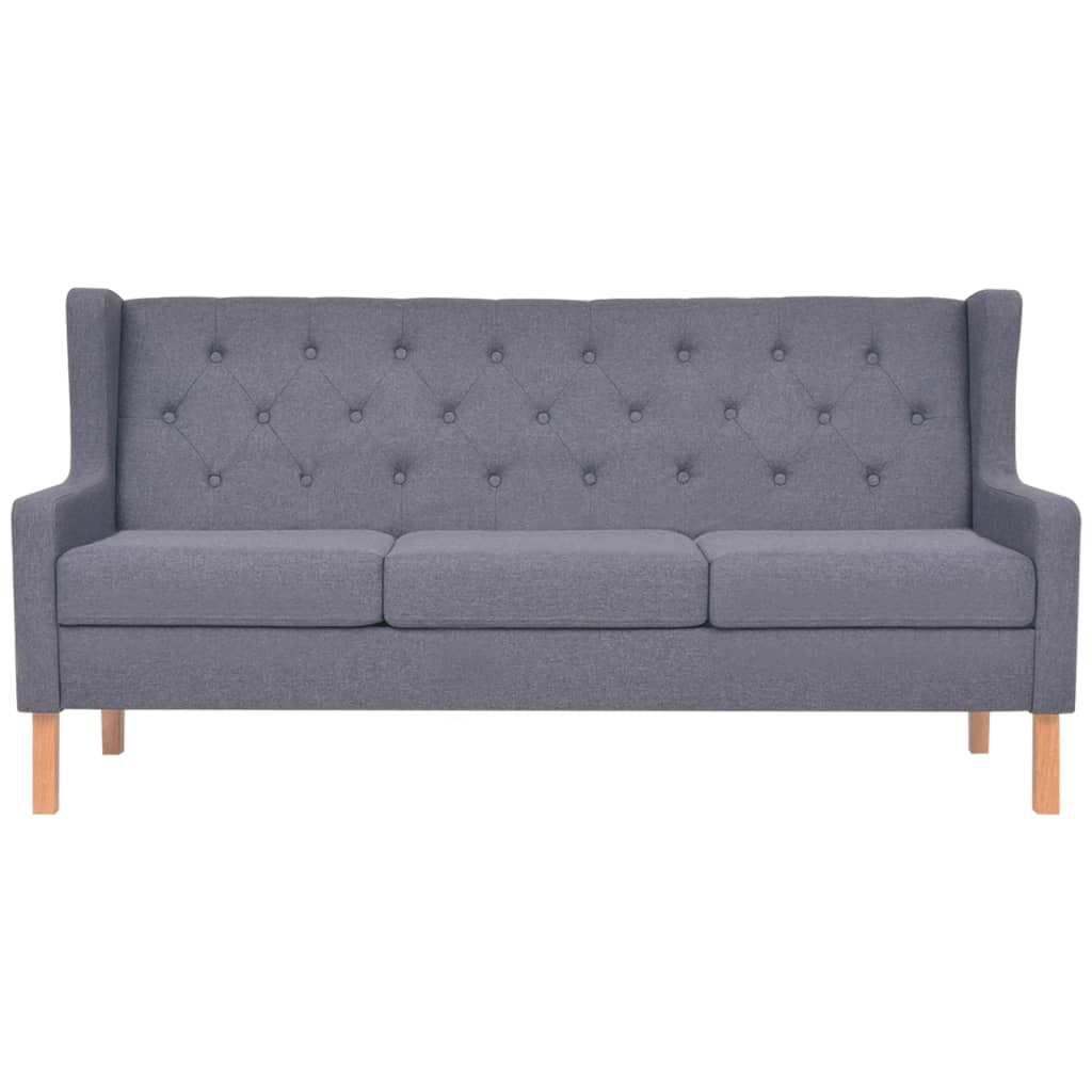 vidaXL 3-personers sofa stof grå