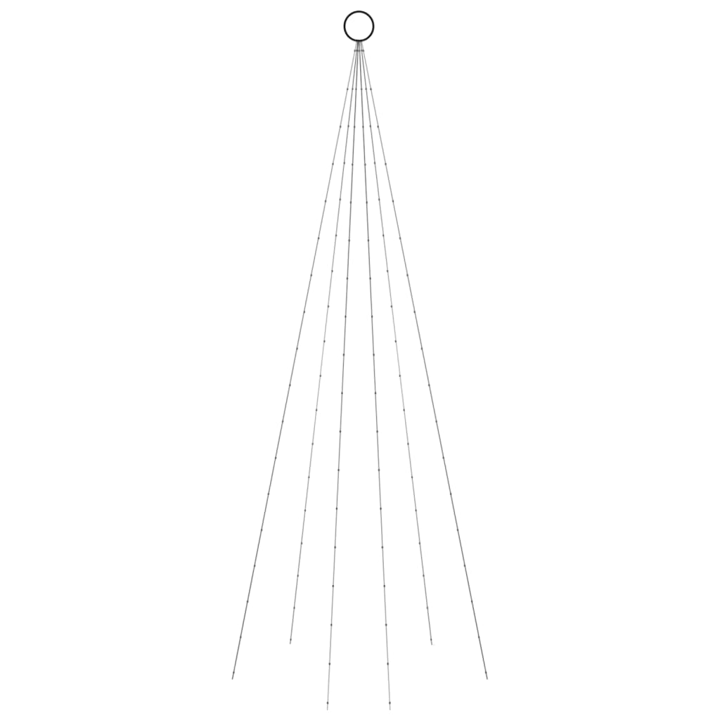 vidaXL juletræ til flagstang 108 LED'er 180 cm koldt hvidt lys