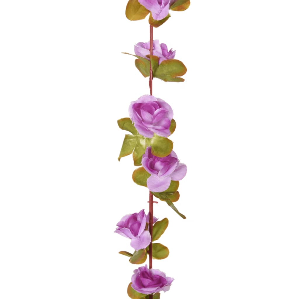 vidaXL kunstige blomsterguirlander 6 stk. 250 cm lyslilla