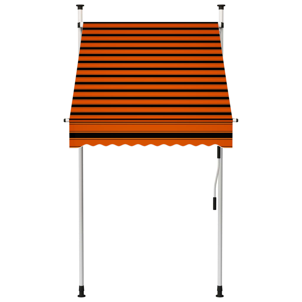vidaXL manuel foldemarkise 100 cm orange og brun