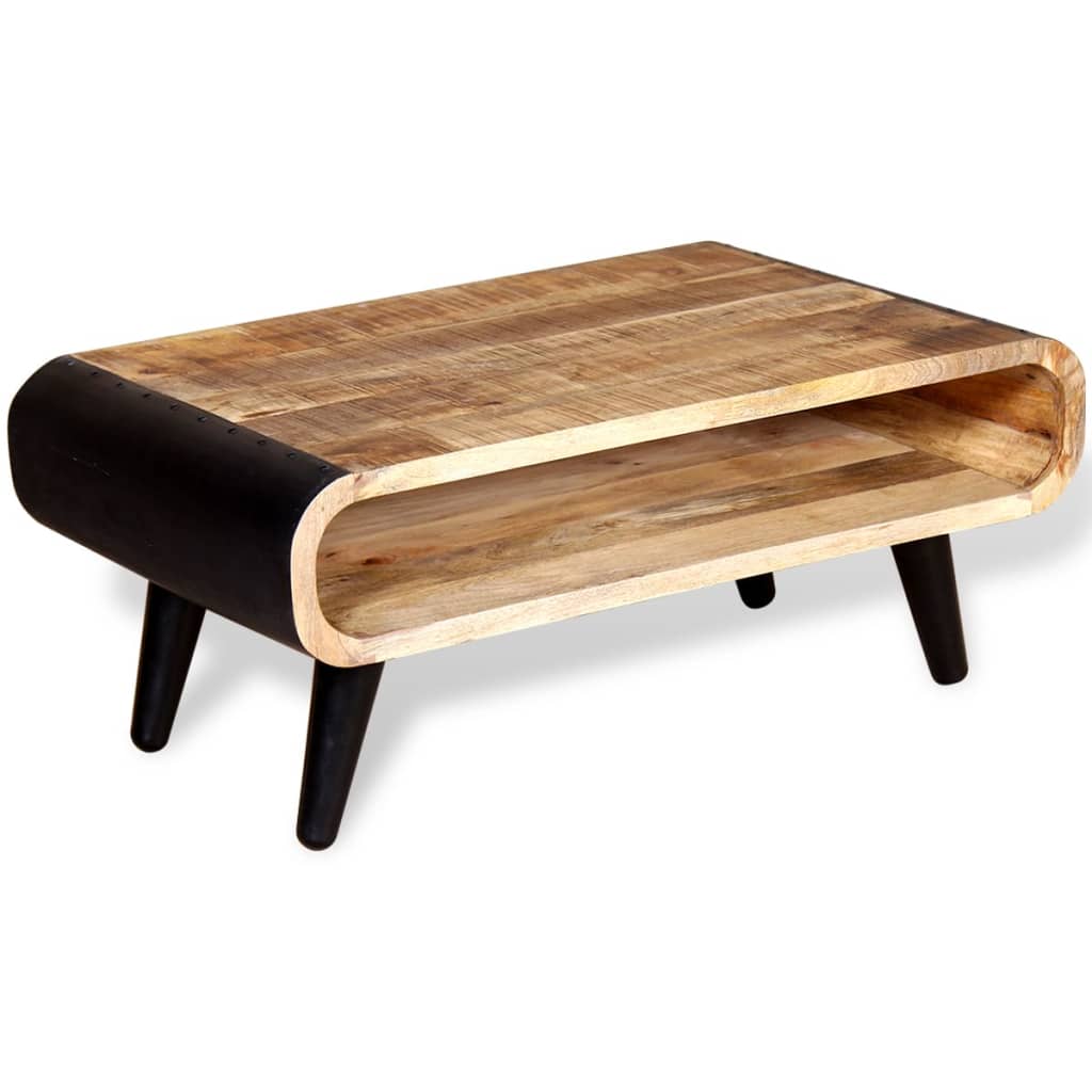 vidaXL sofabord i råt mangotræ 90x55x39 cm