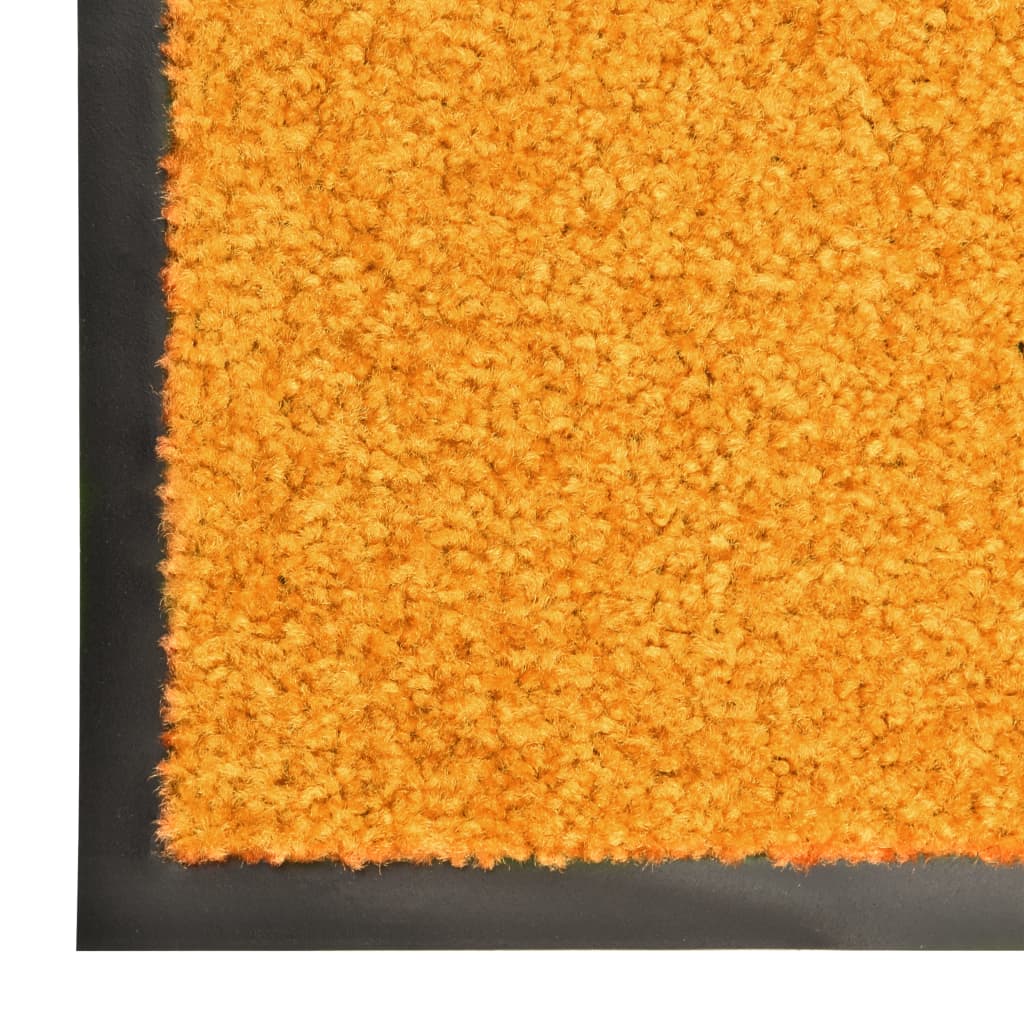 vidaXL vaskbar dørmåtte 90x150 cm orange