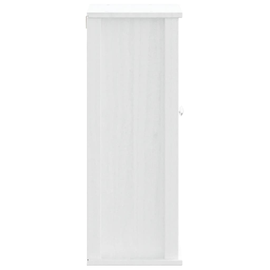 vidaXL vægskab til badeværelse BERG 40x27x71,5 cm massivt fyr hvid