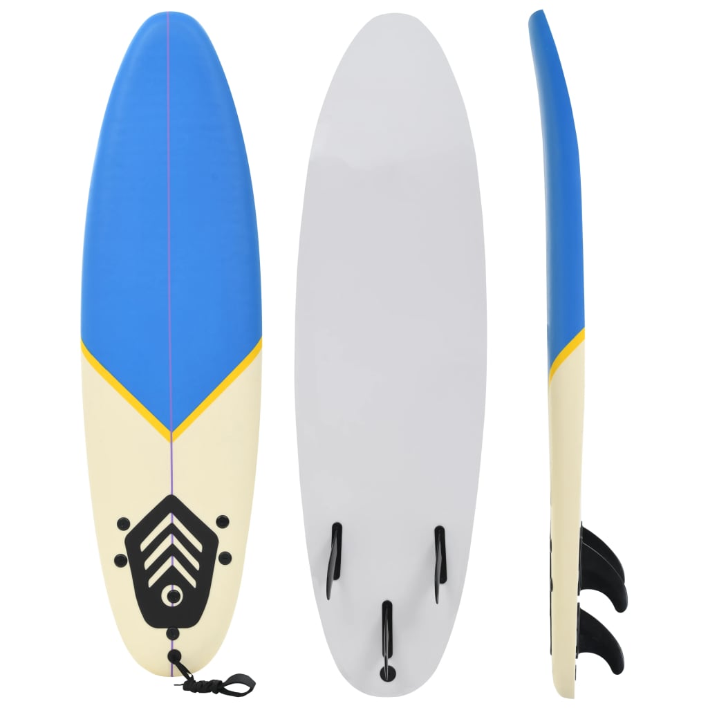 vidaXL surfboard 170 cm blå og cremefarvet