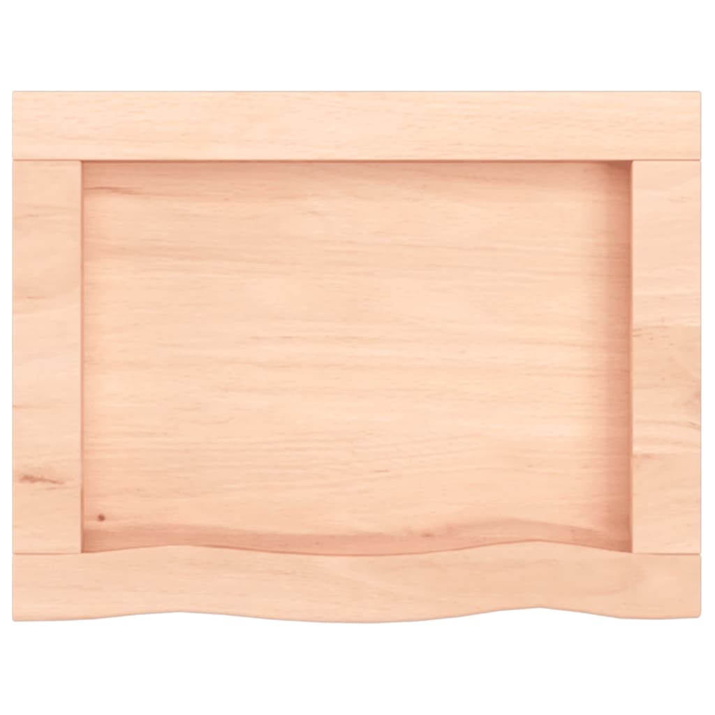 vidaXL bordplade til badeværelse 40x30x(2-4) cm massivt træ ubehandlet