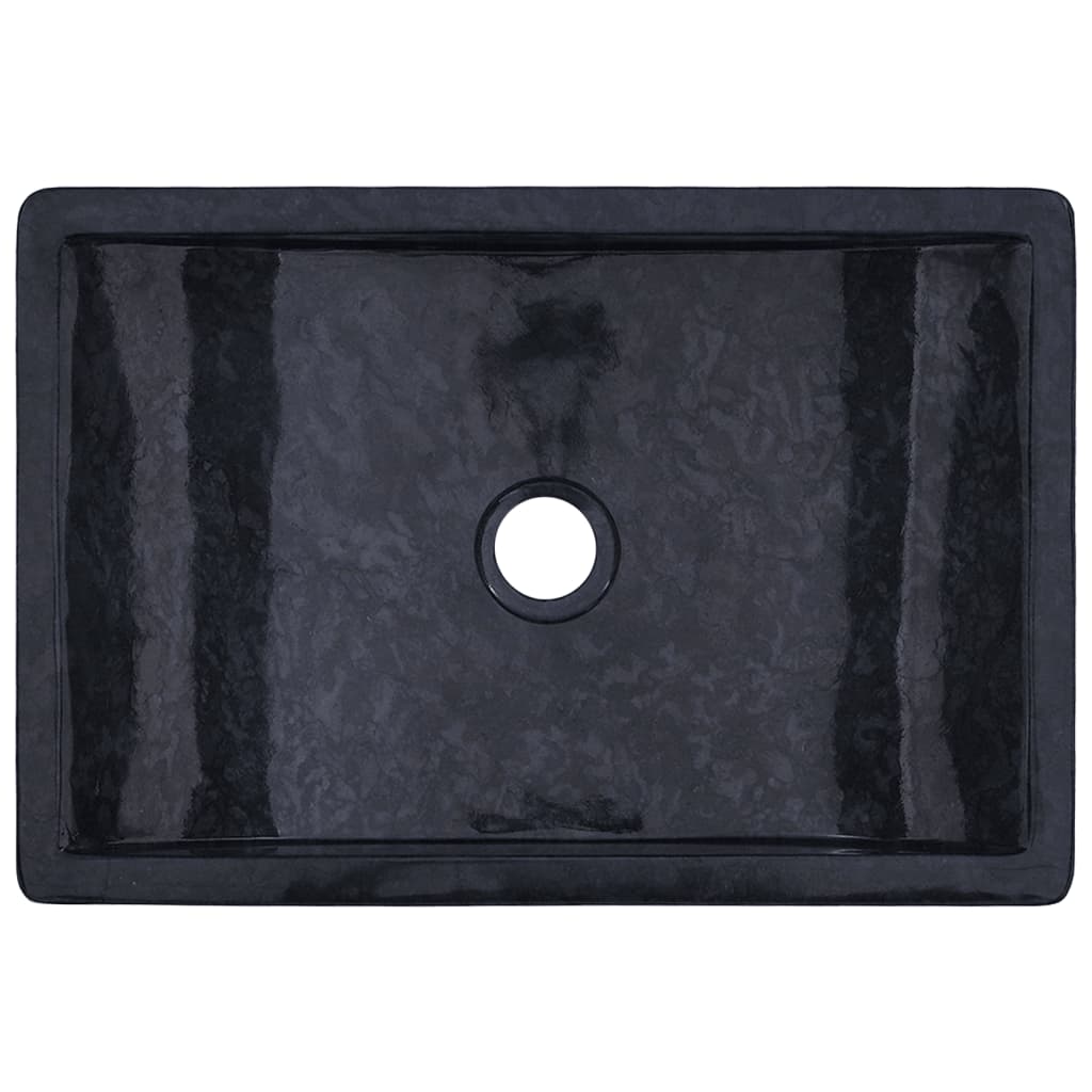 vidaXL håndvask 45x30x12 cm marmor sort højglans