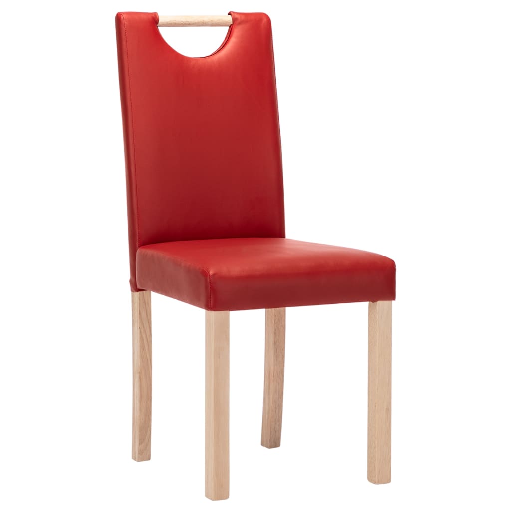 vidaXL spisebordsstole 4 stk. kunstlæder vinrød