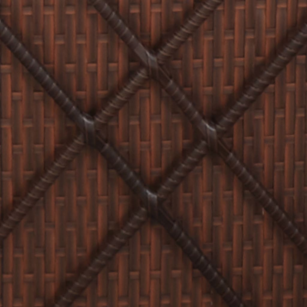 vidaXL konvertibel solseng med hynde polyrattan brun