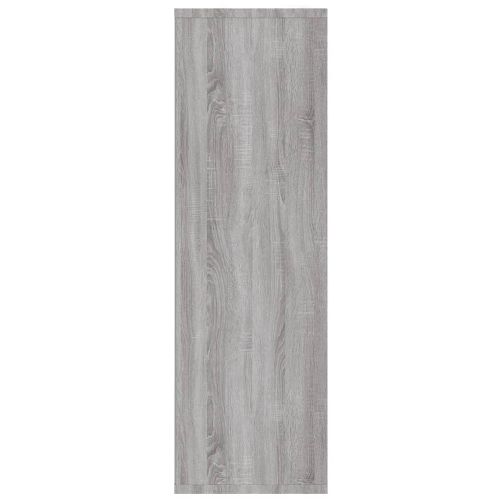 vidaXL bogreol/skænk 50x25x80 cm konstrueret træ grå sonoma-eg