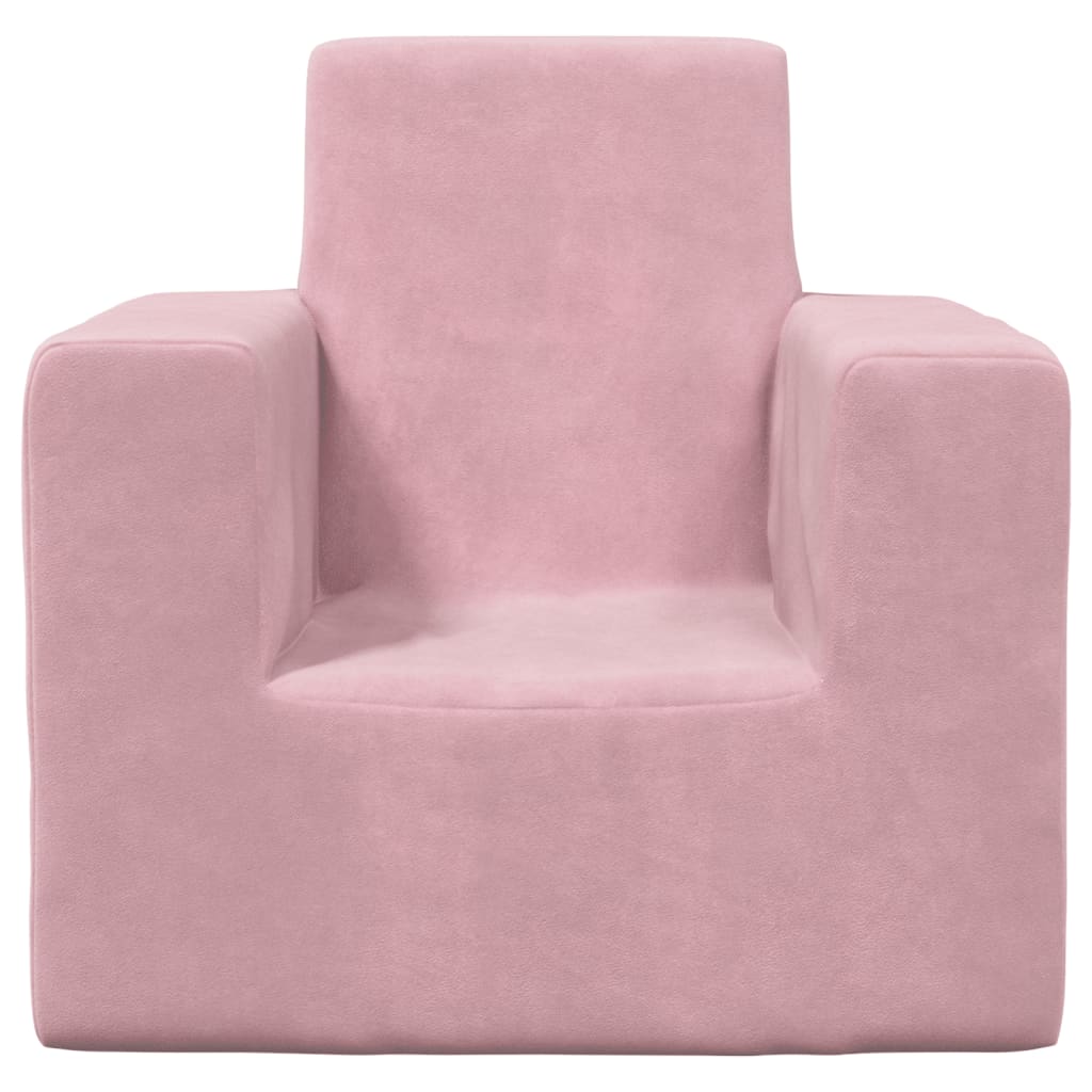 vidaXL sofa til børn blødt plys pink