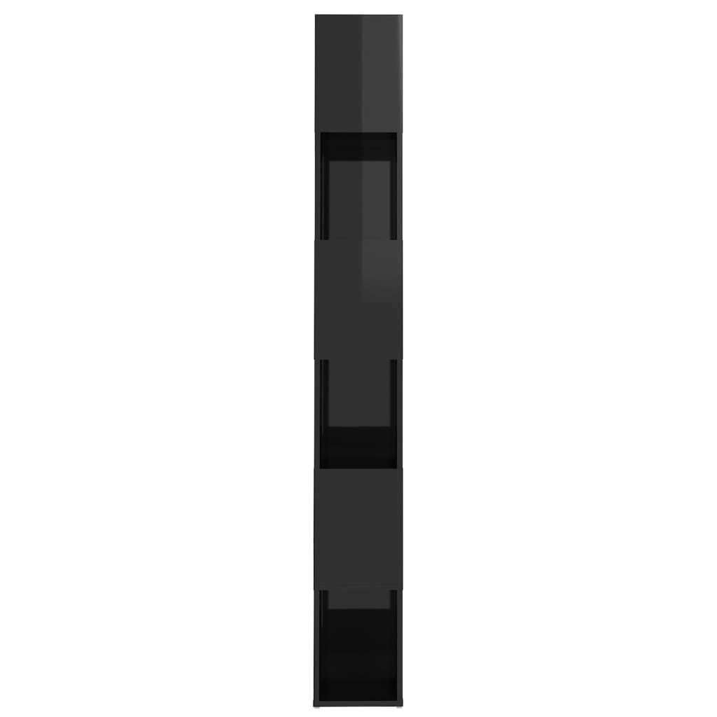 vidaXL bogskab/rumdeler 60x24x186 cm spånplade sort højglans