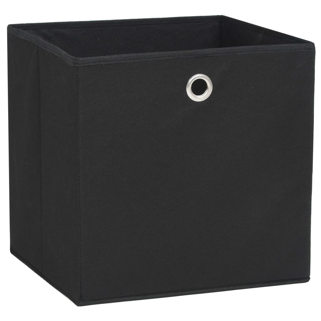vidaXL opbevaringskasser 4 stk. 32x32x32 cm ikke-vævet stof sort