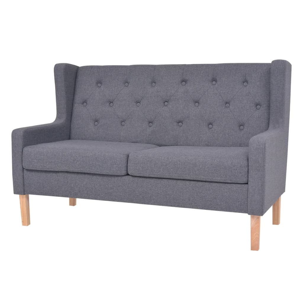 vidaXL 2-personers sofa stof grå