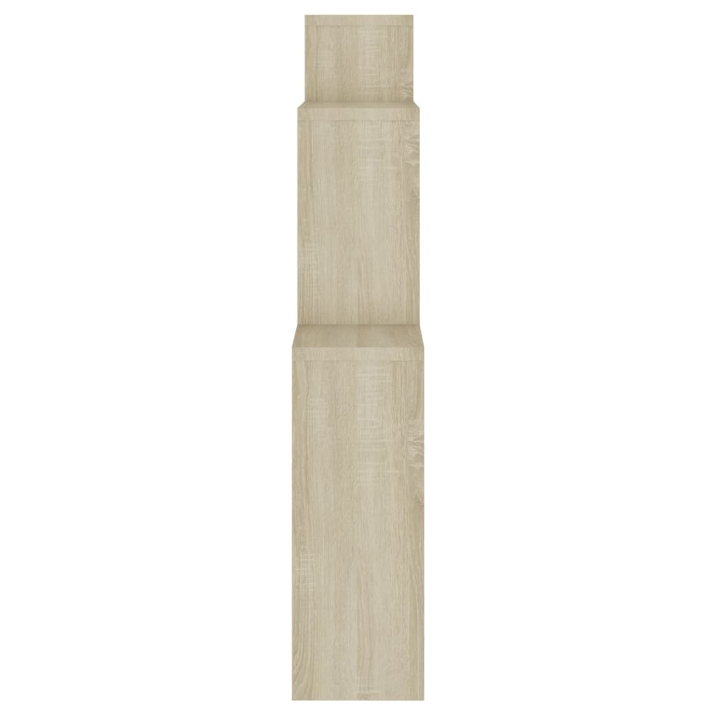 vidaXL vægreol 80x15x78,5 cm konstrueret træ sonoma-eg