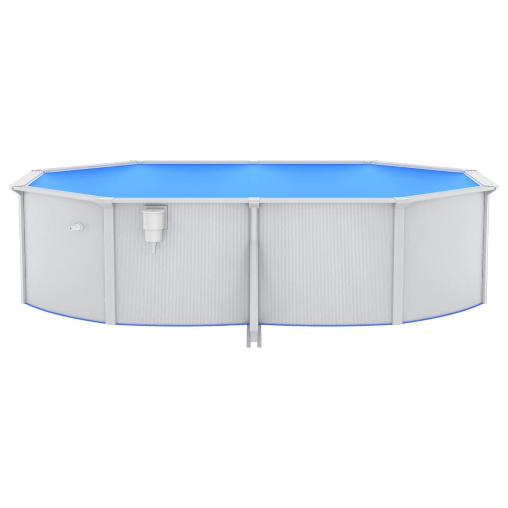 vidaXL swimmingpool med sandfilterpumpe 490x360x120 cm