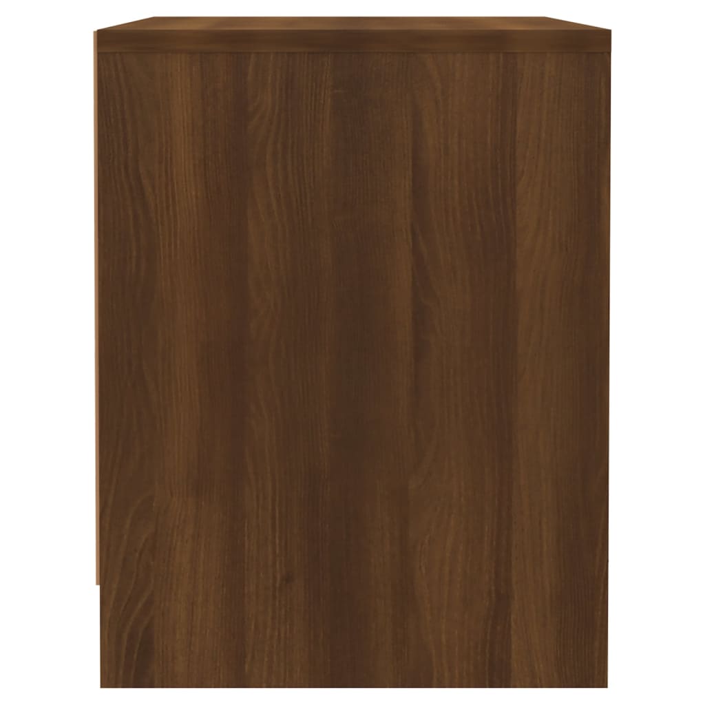 vidaXL sengebord 45x34x44,5 cm spånplade brun egetræsfarve