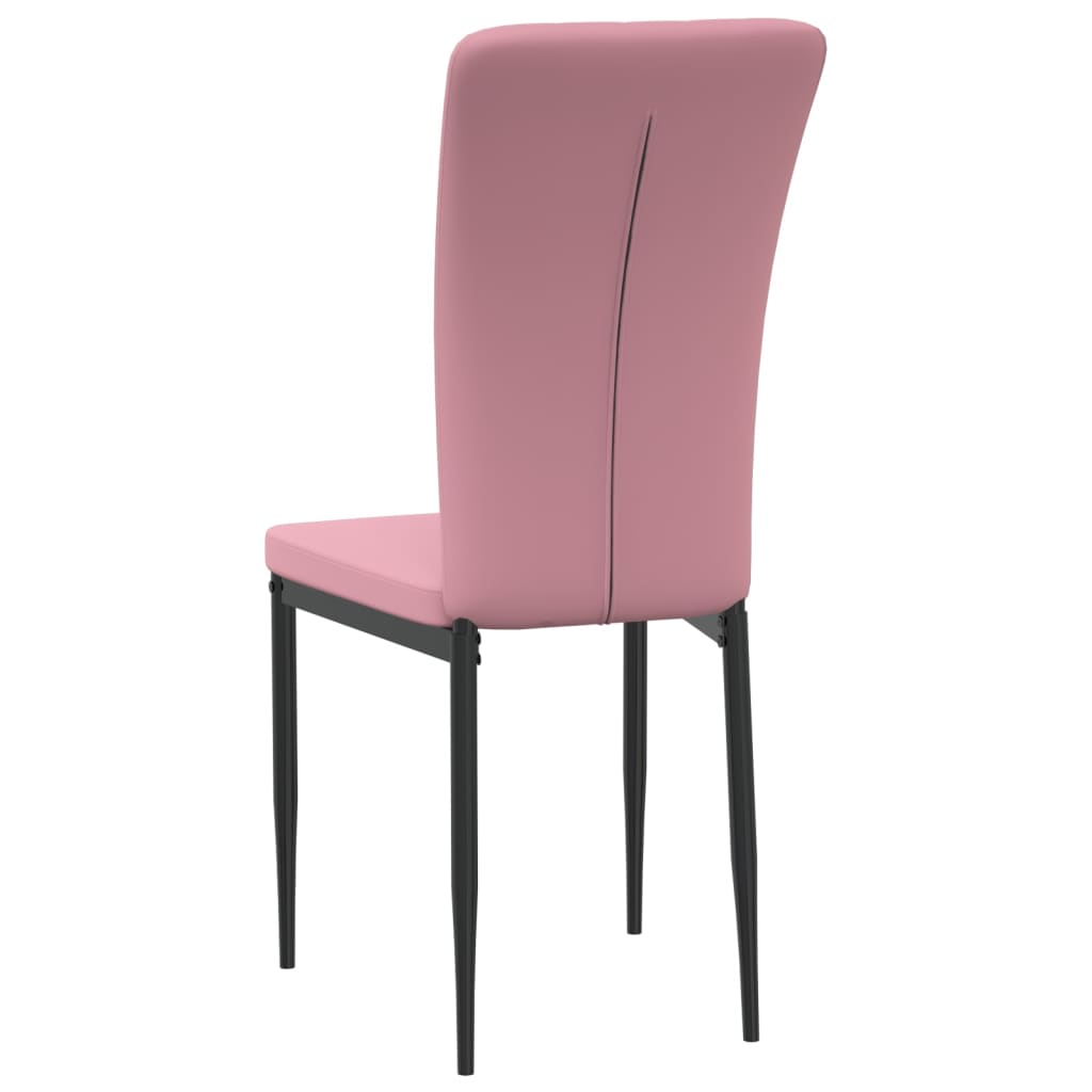 vidaXL spisebordsstole 4 stk. velour lyserød