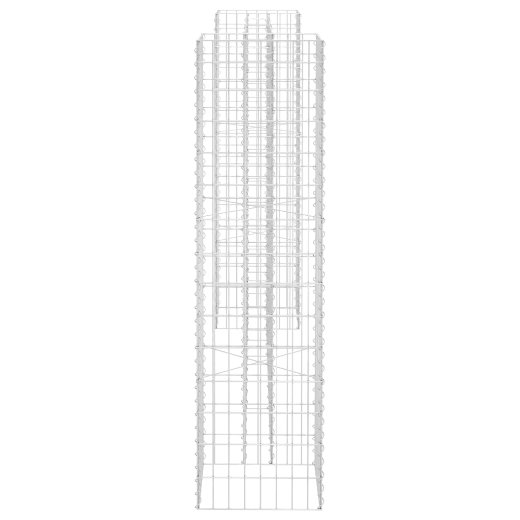 vidaXL H-formet gabion-plantekasse 260x40x150 cm stål