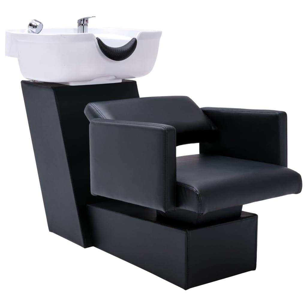 vidaXL vaskestol med salonstole kunstlæder
