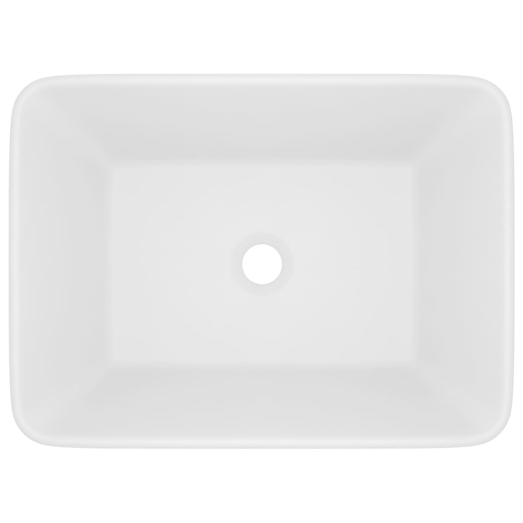 vidaXL luksushåndvask 41x30x12 cm keramik mat hvid