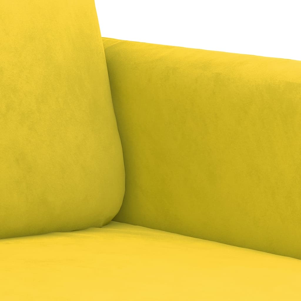 vidaXL sofasæt 2 dele med puder velour gul