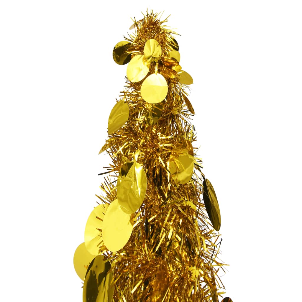 vidaXL kunstigt pop op-juletræ 180 cm PET guldfarvet