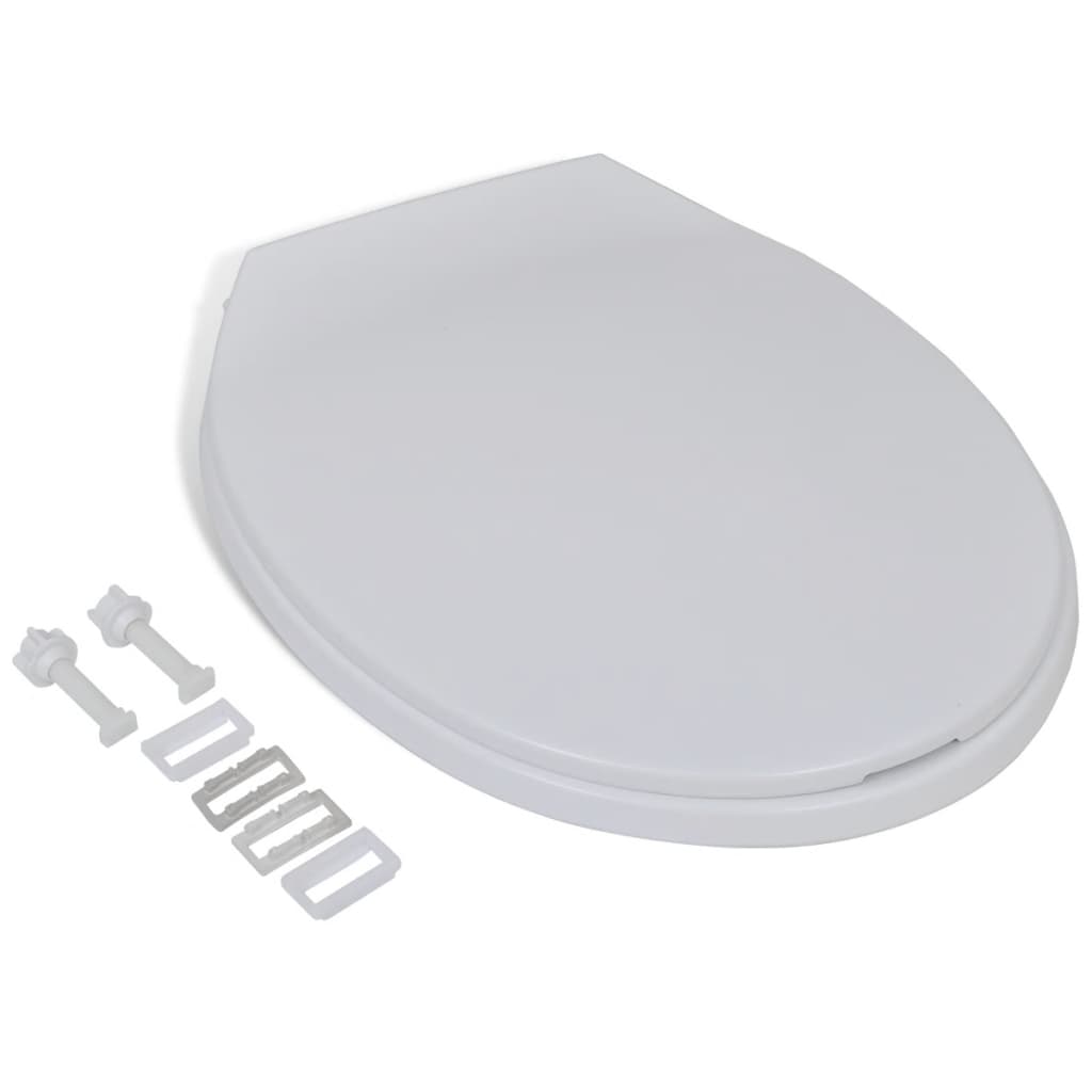 vidaXL soft close-toiletsæde oval hvid