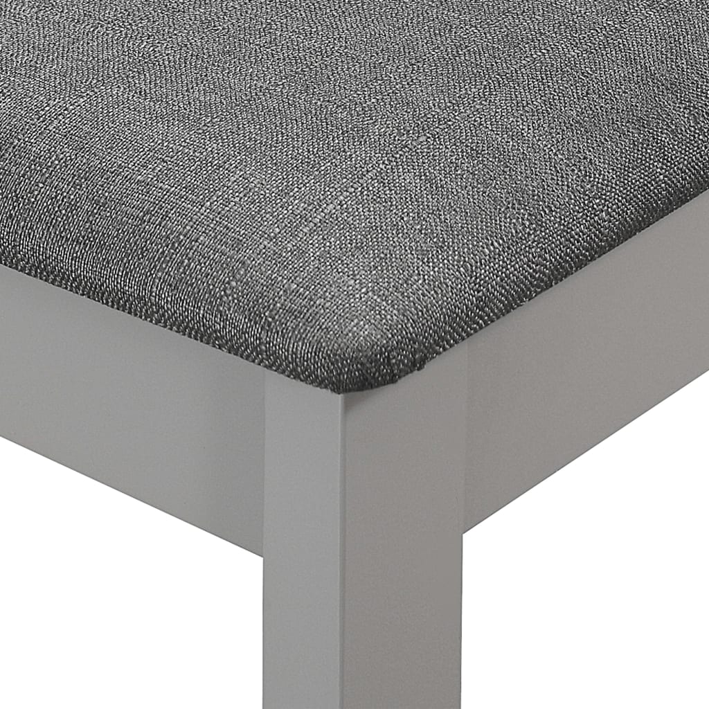 vidaXL spisebordsstole med hynder 6 stk. massivt træ grå