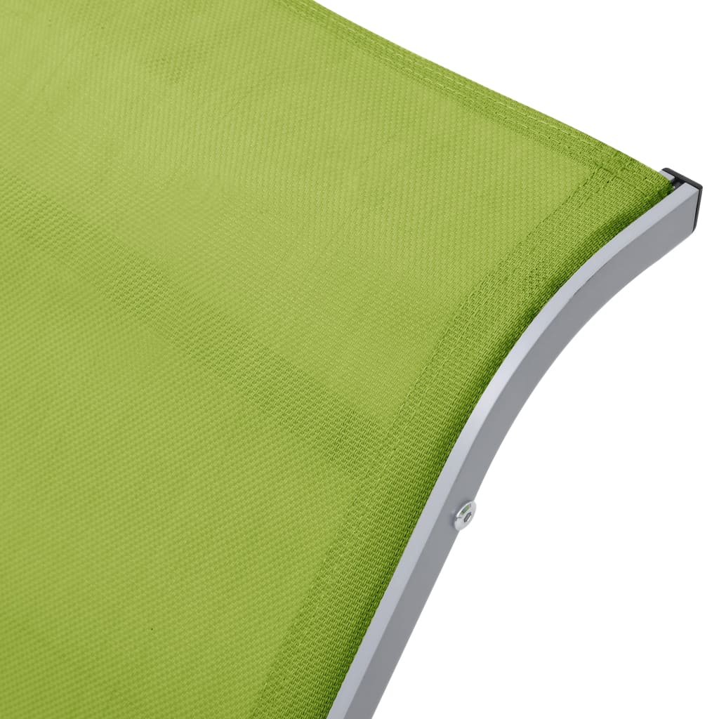 vidaXL liggestol textilene og aluminium grøn