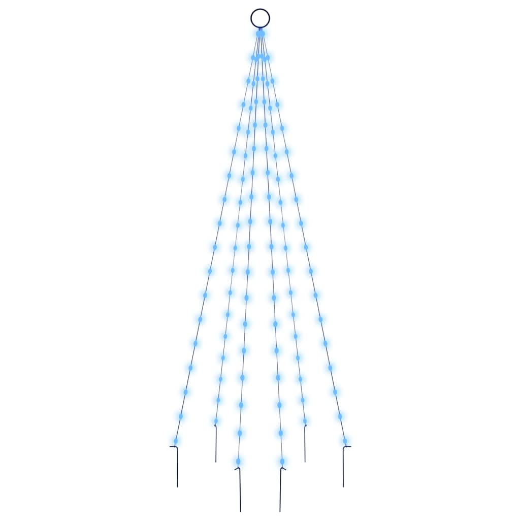 vidaXL juletræ til flagstang 108 LED'er 180 cm blåt lys