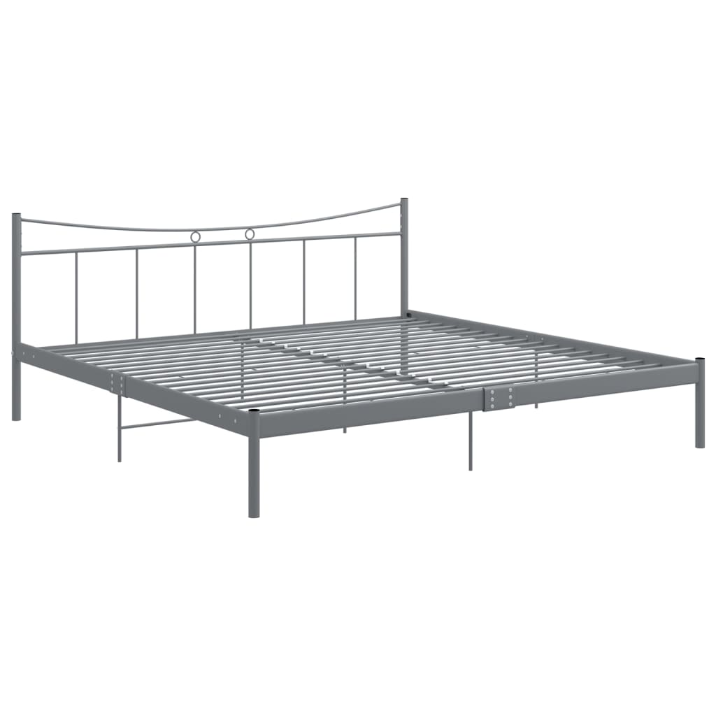 vidaXL sengestel 200x200 cm metal grå
