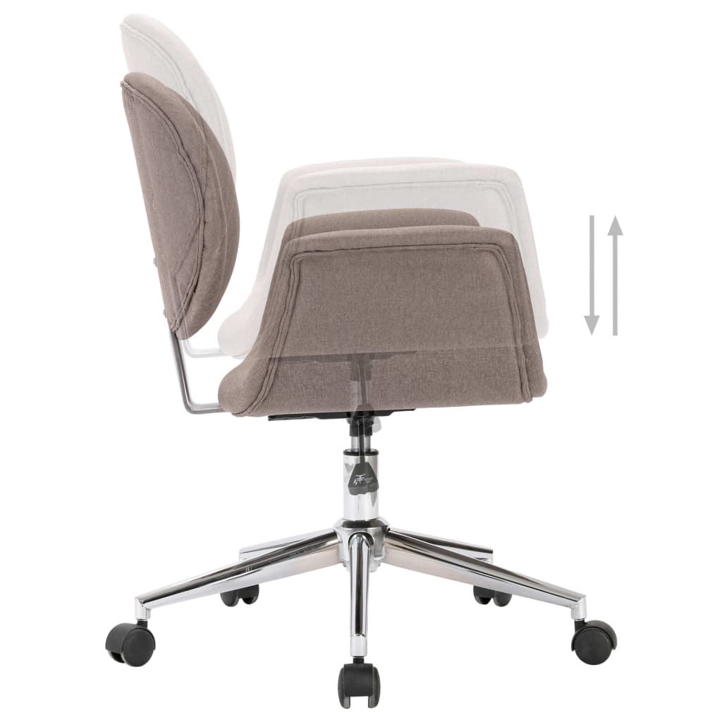 vidaXL drejelige spisebordsstole 4 stk. stof gråbrun
