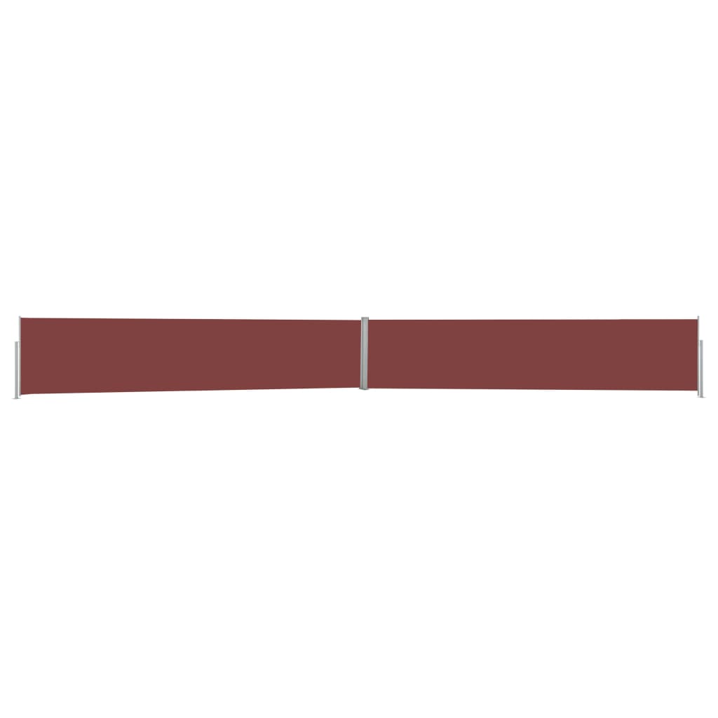 vidaXL sammenrullelig sidemarkise til terrassen 140x1200 cm brun