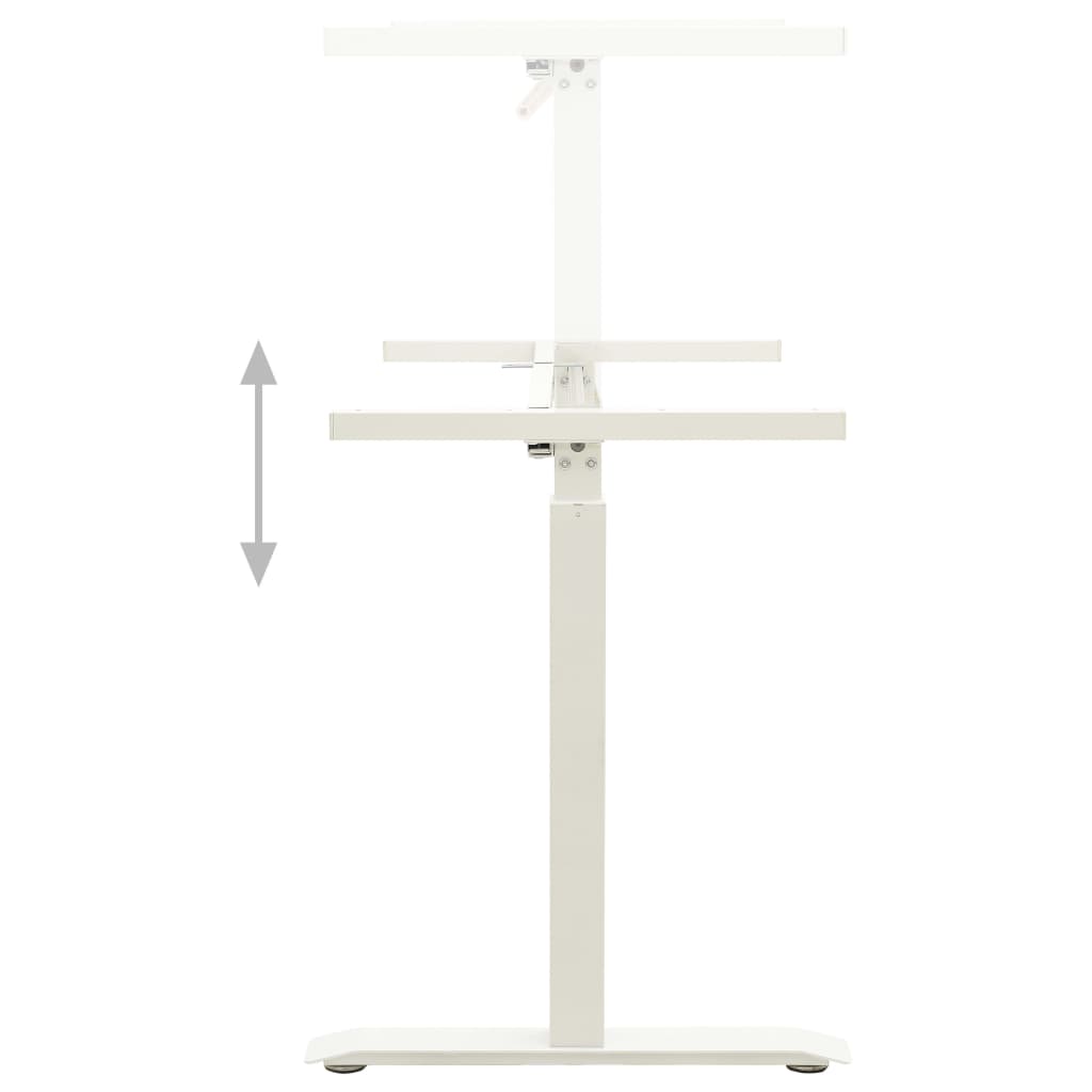 vidaXL stel til hæve-/sænkebord manuel betjening højdejusterbar hvid