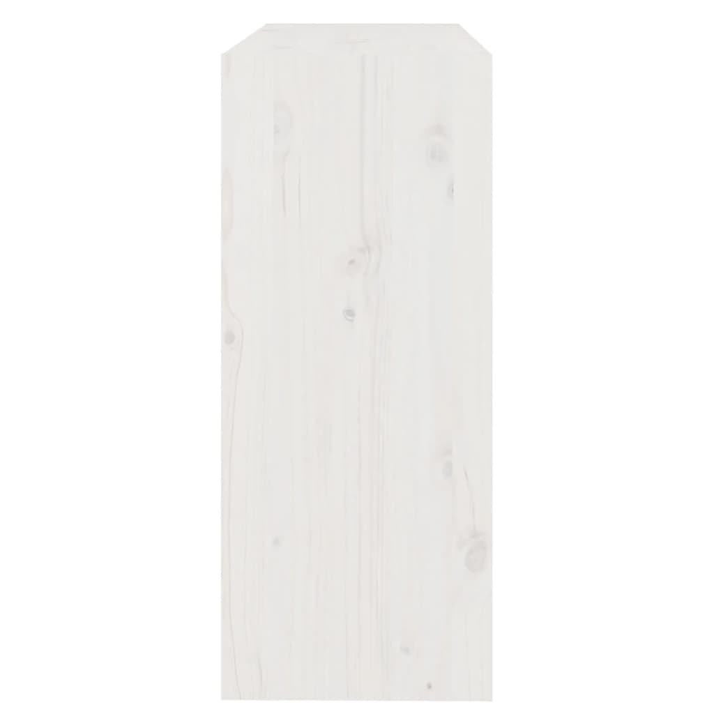 vidaXL bogreol/rumdeler 80x30x71,5 cm massivt fyrretræ hvid