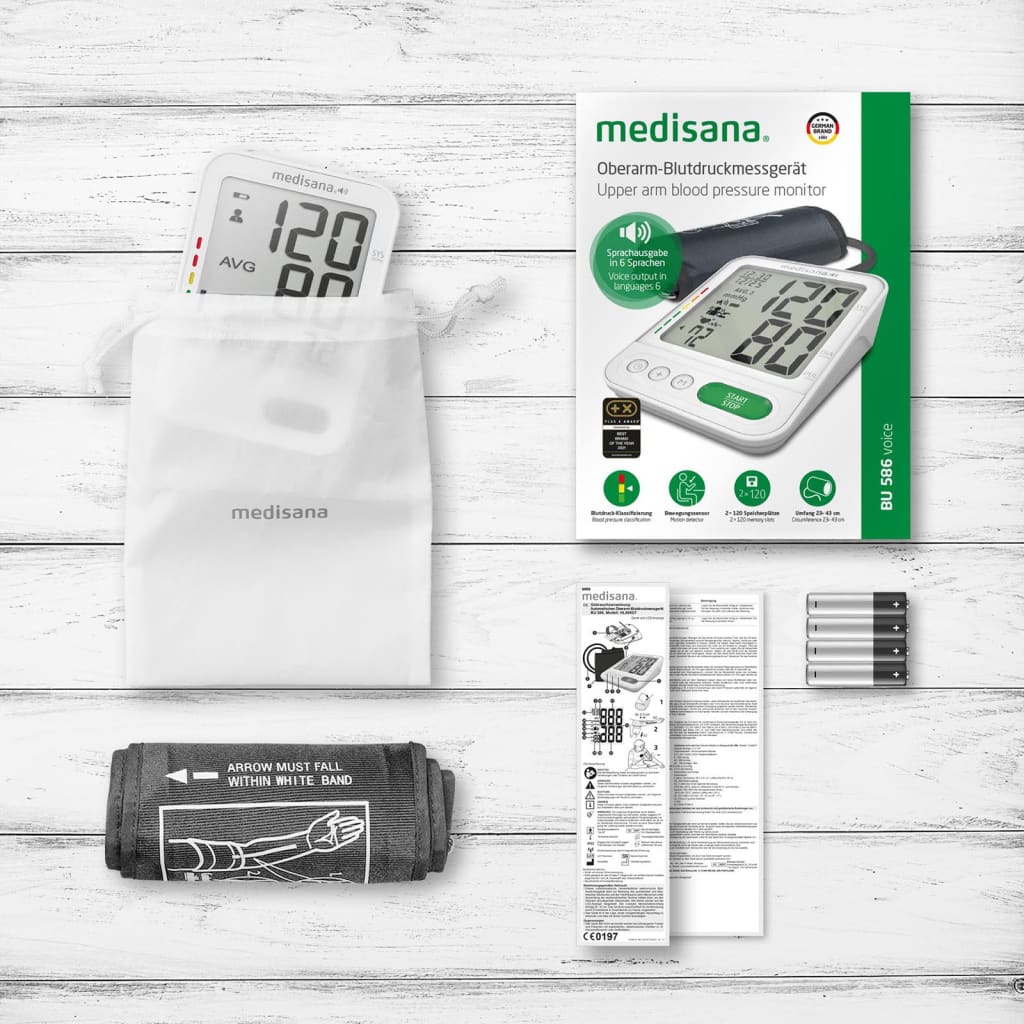 Medisana blodtryksmåler til overarm BU 582 sort