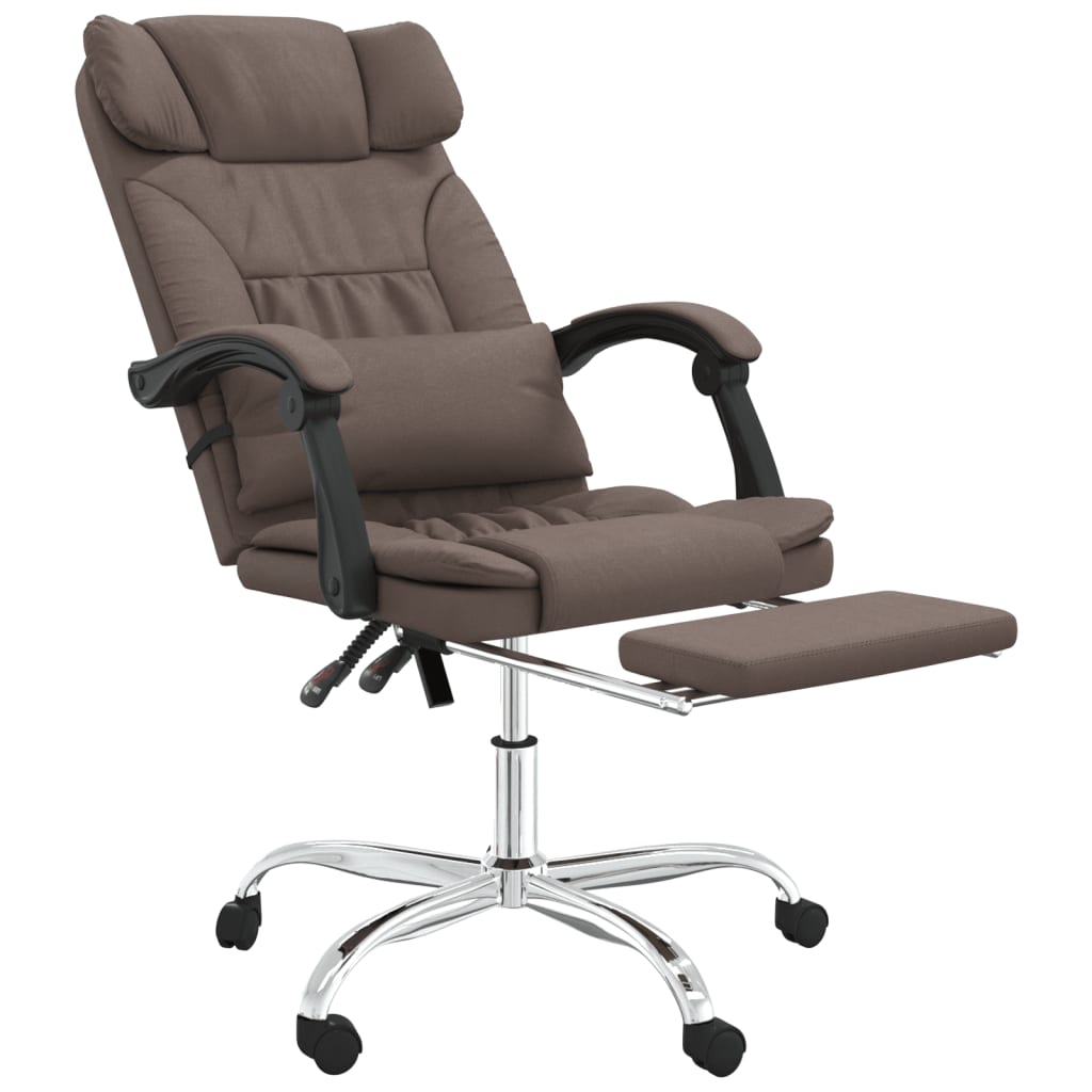 vidaXL kontorstol med massagefunktion kunstlæder brun