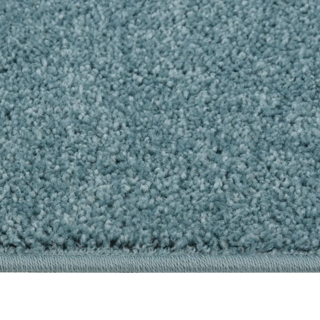 vidaXL gulvtæppe 200x290 cm kort luv blå