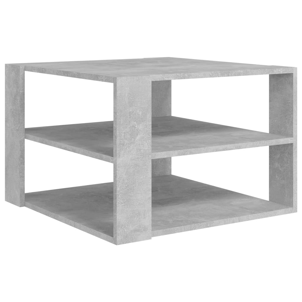 vidaXL sofabord 60x60x40 cm konstrueret træ betongrå
