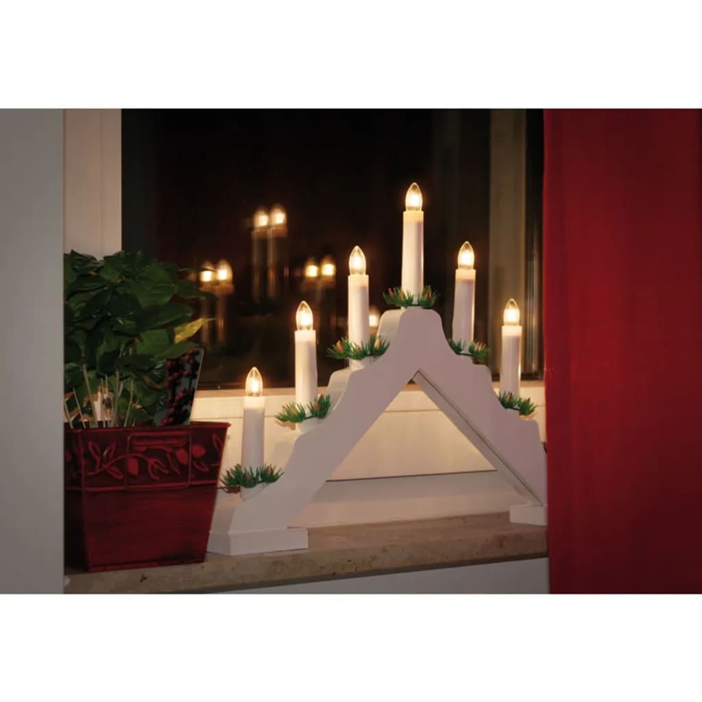 Ambiance trappestage med julelys 7 LED-lys hvid