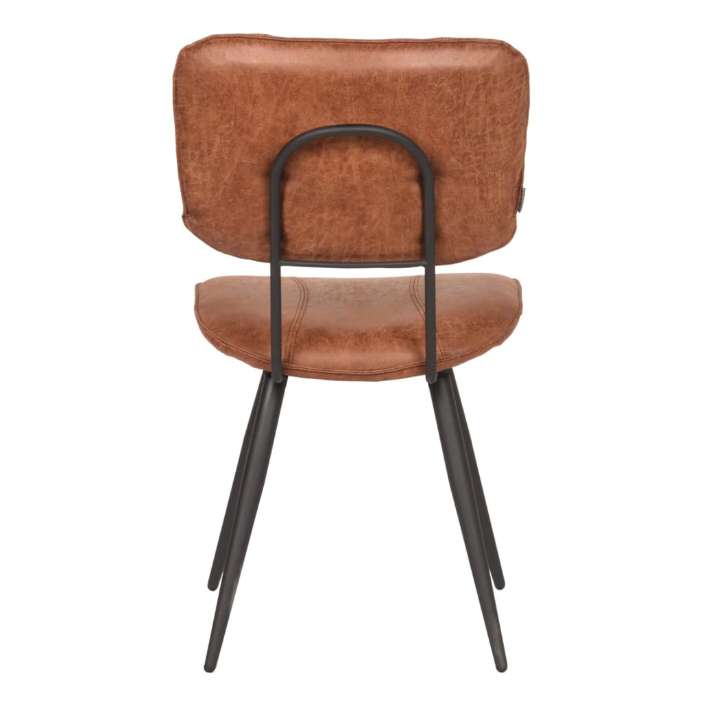 LABEL51 spisebordsstole 2 stk. Fos 49x60x87 cm cognacfarvet